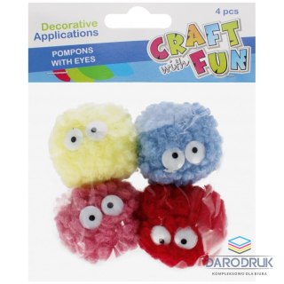 Craft With Fun Pompony mix 4 szt Craft With Fun (521620)