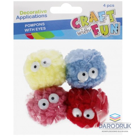 Craft With Fun Pompony mix 4 szt Craft With Fun (521620)