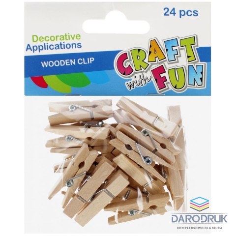 Craft with Fun Klamry naturalna 24 szt Craft with Fun (521623)