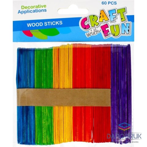 Craft with Fun Patyczki 60 szt Craft with Fun (481025)