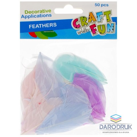 Craft with Fun Piórka Pastel mix 50 szt Craft with Fun (501477)