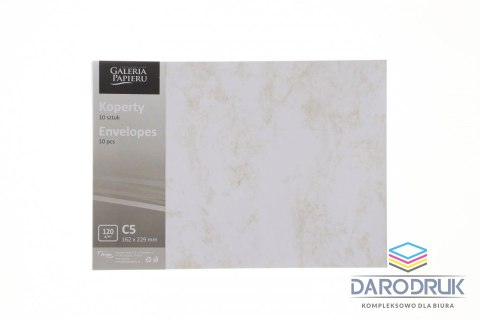 Galeria Papieru Koperta C5 marmur złoty biała diamentowa Galeria Papieru (280693) 10 sztuk