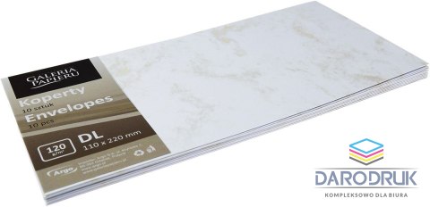 Galeria Papieru Koperta DL marmur złoty p biała Galeria Papieru (280193) 10 sztuk