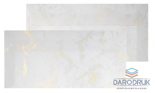 Galeria Papieru Koperta DL marmur złoty p biała Galeria Papieru (280193) 10 sztuk