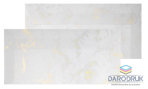 Galeria Papieru Koperta DL marmur złoty p biała Galeria Papieru (280193) 10 sztuk