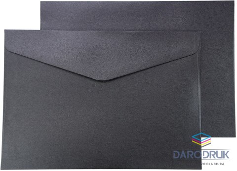 Galeria Papieru Koperta C5 pearl czarny czarna Galeria Papieru (280677) 10 sztuk
