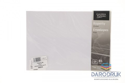 Galeria Papieru Koperta B5 pearl diamentowa biel biała diamentowa Galeria Papieru (280039) 10 sztuk