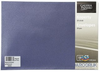 Galeria Papieru Koperta C5 pearl granatowy k granatowa Galeria Papieru (280655) 10 sztuk