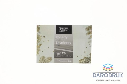 Galeria Papieru Koperta C6 złote święta złota Galeria Papieru (280294) 10 sztuk