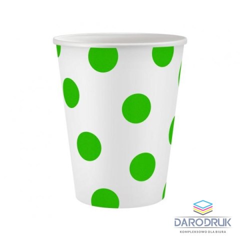 Godan Kubek jednorazowy Groszki pistacjowe 6szt. papier 250ml Godan (PW-KPGP)