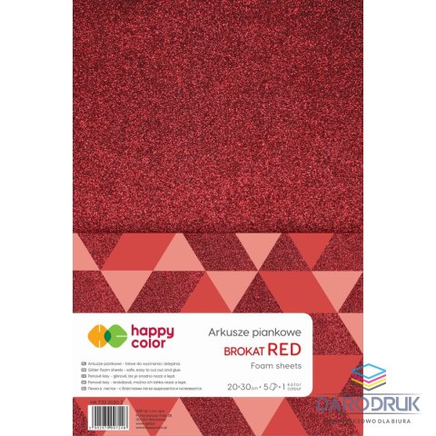 Happy Color Arkusz piankowy kolor: czerwony 5 ark. [mm:] 20x30 Happy Color (HA 7132 2030-2)