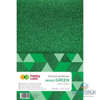 Happy Color Arkusz piankowy kolor: zielony 5 ark. Happy Color (HA 7132 2030-5)