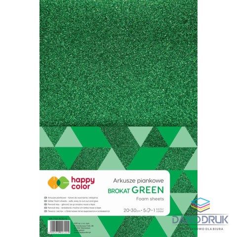 Happy Color Arkusz piankowy kolor: zielony 5 ark. Happy Color (HA 7132 2030-5)