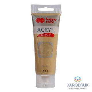 Happy Color Farba akrylowa czyste złoto metalik kolor: złoty 75ml Happy Color (HA 7370 0075-111)