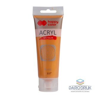 Happy Color Farba akrylowa florenckie złoto metalik kolor: miedziany 75ml Happy Color (HA 7370 0075-117)