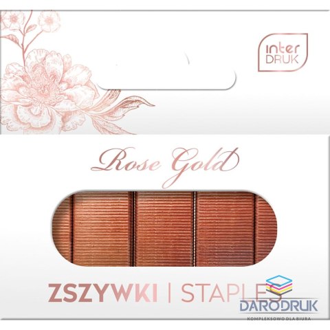 Interdruk Zszywki 24/6 ROSE GOLD 1000 szt Interdruk (IZSZYWKIRG)