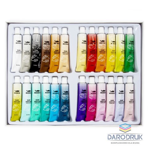 Kidea Farby akwarelowe 6ml 24 kolor. Kidea (FAA24KA)