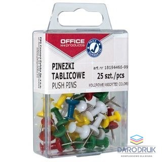 Office Products Pinezki beczułki kolor: mix 25 szt Office Products (18194466-99)