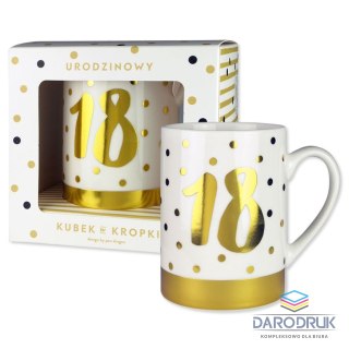 Pan Dragon Kubek wielokrotnego użytku Kropki 18-stka 330ml Pan Dragon (5901854968315)