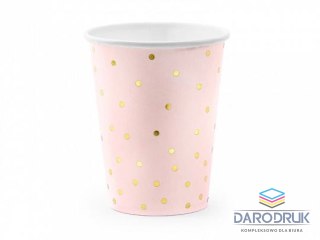 Partydeco Kubek jednorazowy Kropki, jasny róż (1 op. / 6 szt.) papier 260ml Partydeco (KPP50-081J-EU1)