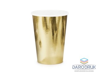 Partydeco Kubek jednorazowy złoty, 6 szt. papier 220ml Partydeco (KPP57-019ME-EU1)