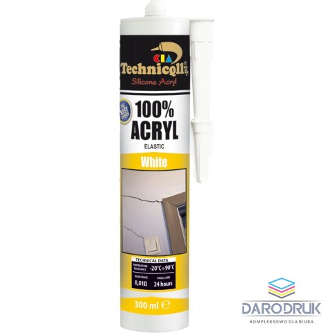 Technicqll Farba akrylowa kolor: biały tytanowy 300ml Technicqll (B-112)