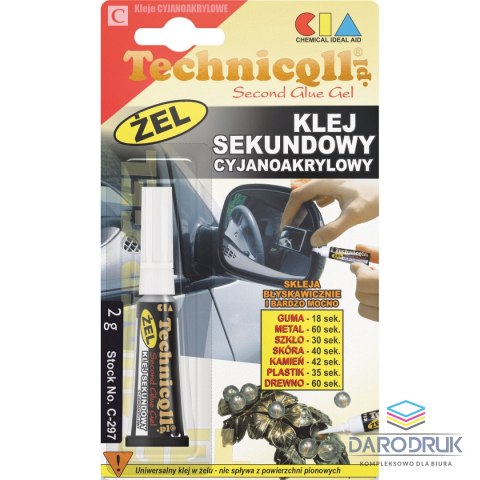 Technicqll Klej w tubie sekundowy żel 2g Technicqll (C-297)