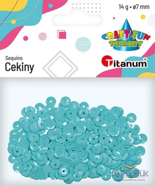 Titanum Cekiny Craft-Fun Series okrągłe 7mm lazurowy 14g Titanum