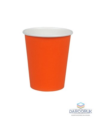 (nd) Kubek jednorazowy pomarańczowy papierowy papier 250ml (nd) (132664)