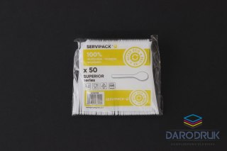 (nd) Łyżeczka wielokrotnego użytku plastikowa 50 szt (nd)