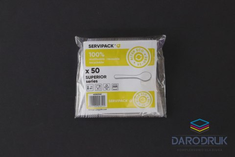 (nd) Łyżeczka wielokrotnego użytku transparętna wielkokrotnego uzytku plastikowa 50 szt (nd)