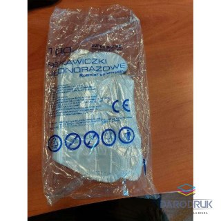 (nd) Rękawiczki jednorazowe foliowe 100 szt (nd)