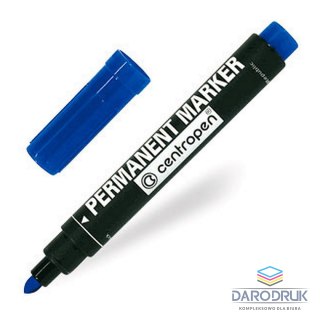 Centropen Marker permanentny wkład niebieski 2,5mm okrągła końcówka Centropen (8566)