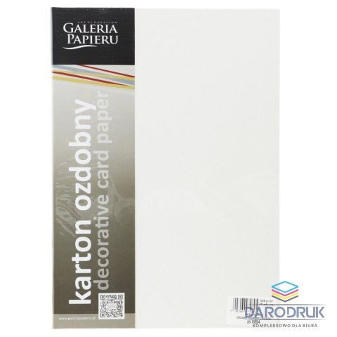 Galeria Papieru Papier ozdobny (wizytówkowy) A4 iceland diamentowa biel biały 220g Galeria Papieru (200604)