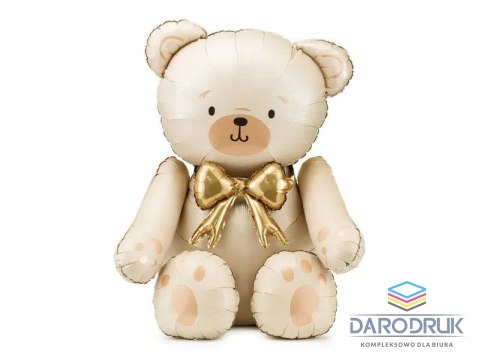 Partydeco Balon foliowy Miś, 75x84 cm, kremowy Partydeco (FB285-079)