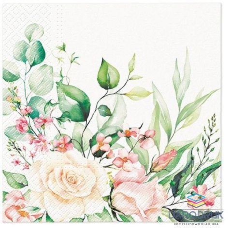 Paw Serwetki Lunch Floral Moments mix nadruk bibuła [mm:] 330x330 Paw (SDL136700)