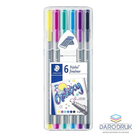 Staedtler Cienkopis pastelowa wkład mix 0,3mm 6kol. Staedtler (S 334 SB6CS11)