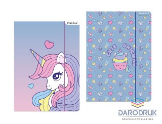 Starpak Teczka kartonowa na gumkę Unicorn A4 mix Starpak (553546)