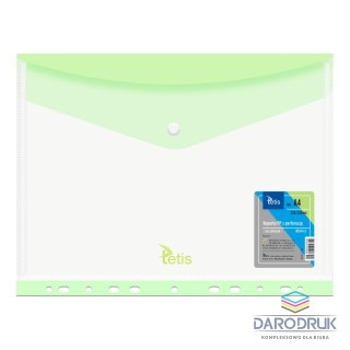 Tetis Teczka plastikowa na zatrzask A4 zielony Tetis (BT614-Z/120))