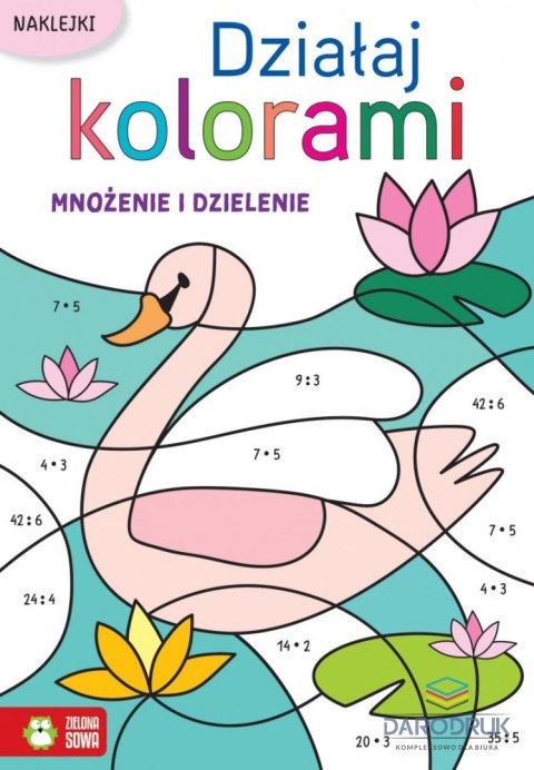 Zielona Sowa Książeczka edukacyjna Działaj kolorami. Mnożenie i dzielenie. Zielona Sowa