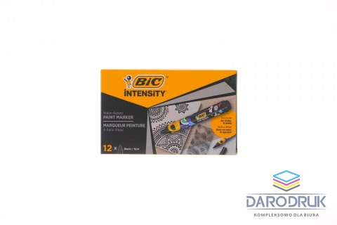 Bic Marker specjalistyczny AKRYLOWE 12 SZT wkład czarny okrągła końcówka Bic (527477)