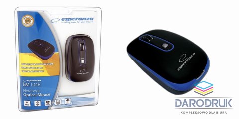 Esperanza Mysz em104b czarno-niebieski Esperanza