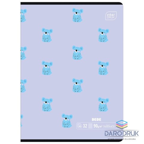 Interdruk Zeszyt A5 BEBE KIDS 32k. 90g krata Interdruk