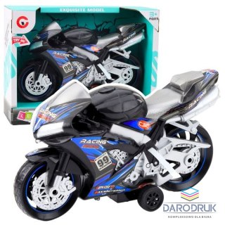 Rastar Motocykl Wyścigowy Ścigacz Napęd Światła Dźwięki Czarno-Niebieski Rastar (24213)