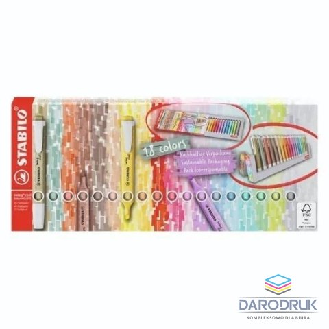 Stabilo Zakreślacz SWING COOL 18 SZT wkład mix Stabilo (275/18-02-5)
