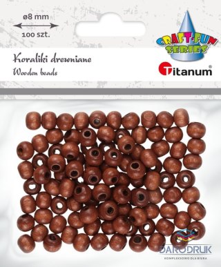 Titanum Ozdoba drewniana Craft-Fun Series Korale drewniane w kolorze ciemnobrązowym Titanum (25KBZ001)
