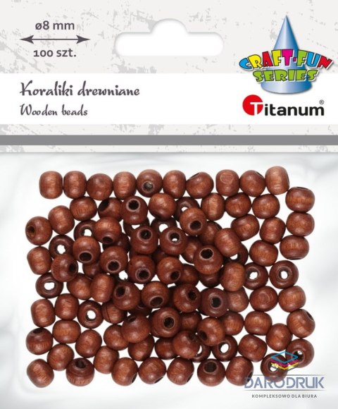 Titanum Ozdoba drewniana Craft-Fun Series Korale drewniane w kolorze ciemnobrązowym Titanum (25KBZ001)