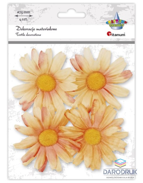 Titanum Ozdoba materiałowa Craft-Fun Series margerytki 4 szt. Titanum (D-TZW-230605A)