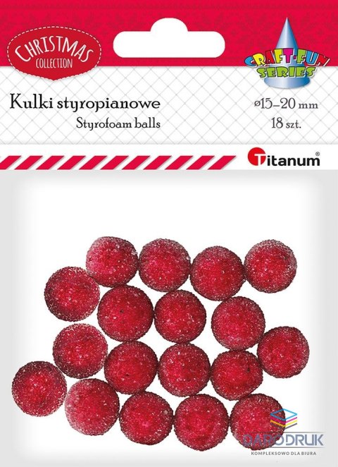 Titanum Ozdoba świąteczna Craft-Fun Series styropianowe kule Titanum (25YX0514-4)