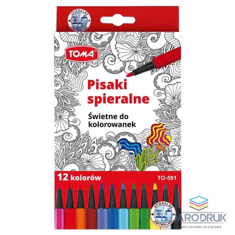 Toma Flamaster zmywalny 12 kol. Toma (TO-591)